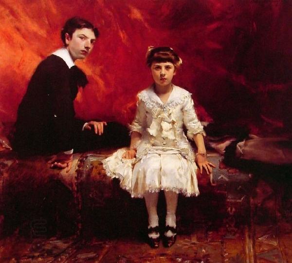 John Singer Sargent Portrait of edouard and Marie-Louise Pailleron, edouard Pailleron children oil painting picture